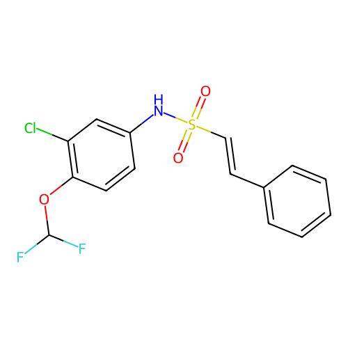 N-[3-chloro-4-(difluoromethoxy)phenyl]-2-phenylethene-1-sulfonamide structure