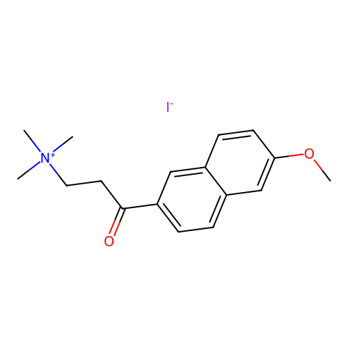 [3-(6-Methoxynaphthalen-2-yl)-3-oxopropyl]-trimethylazanium iodide structure