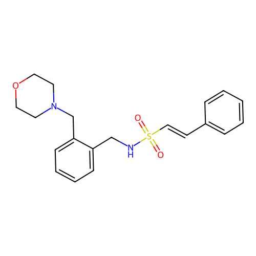 N-({2-[(morpholin-4-yl)methyl]phenyl}methyl)-2-phenylethene-1-sulfonamide structure