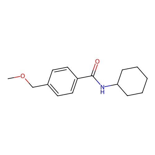 N-cyclohexyl-4-(methoxymethyl)benzamide structure