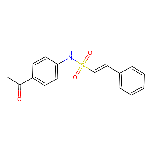 N-(4-acetylphenyl)-2-phenylethene-1-sulfonamide structure