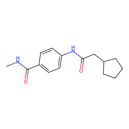4-[(cyclopentylacetyl)amino]-N-methylbenzamide structure