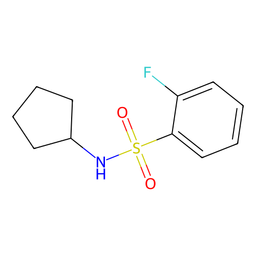 N-cyclopentyl-2-fluorobenzenesulfonamide structure