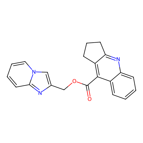 {imidazo[1,2-a]pyridin-2-yl}methyl 1H,2H,3H-cyclopenta[b]quinoline-9-carboxylate structure