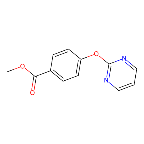 Methyl 4-(pyrimidin-2-yloxy)benzoate structure