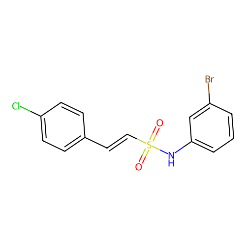 N-(3-bromophenyl)-2-(4-chlorophenyl)ethene-1-sulfonamide structure
