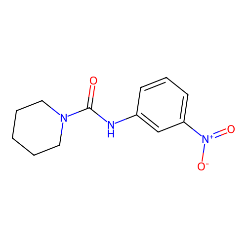 1-(N-(3-Nitrophenyl)carbamoyl)piperidine structure
