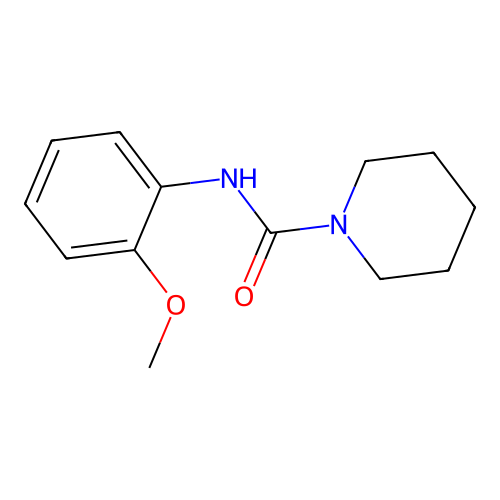 1-(N-(O-Anisyl)carbamoyl)piperidine structure