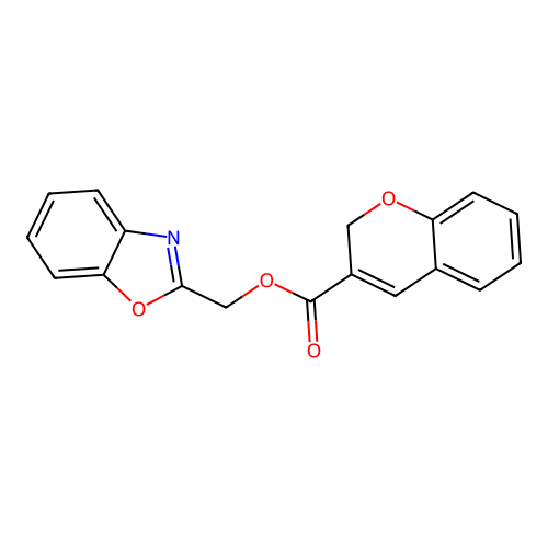 Benzo[d]oxazol-2-ylmethyl 2H-chromene-3-carboxylate structure