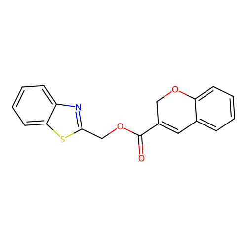 Benzo[d]thiazol-2-ylmethyl 2H-chromene-3-carboxylate structure