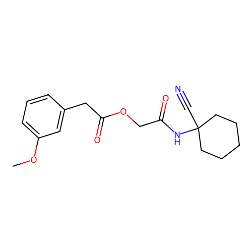 [2-[(1-Cyanocyclohexyl)amino]-2-oxoethyl] 2-(3-methoxyphenyl)acetate structure