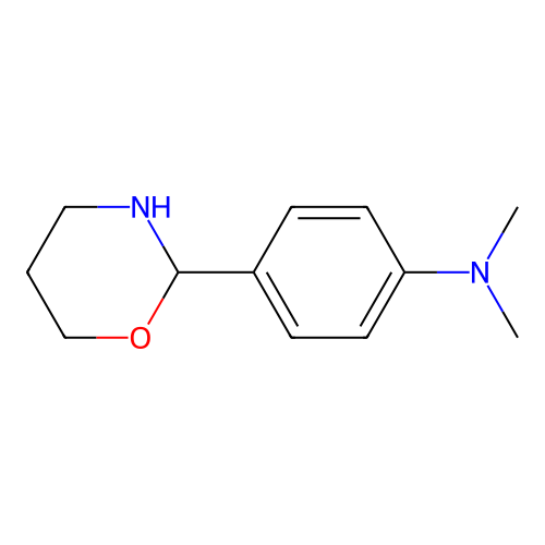 1,3-Oxazine, tetrahydro-2-(4-dimethylaminophenyl)- structure