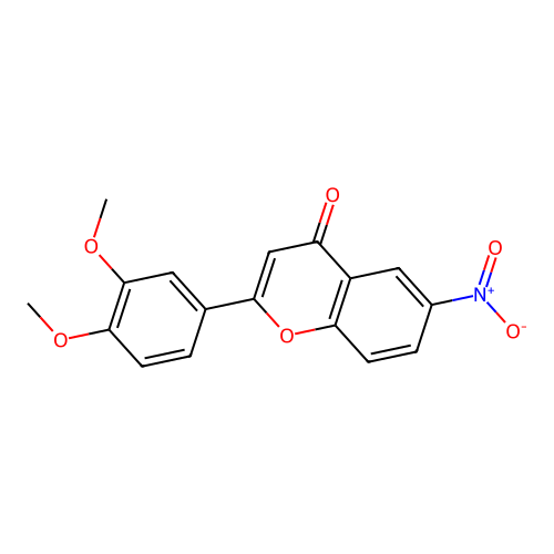 2-(3,4-Dimethoxyphenyl)-6-nitrochromen-4-one structure