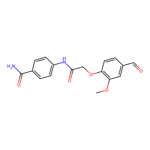 4-[[2-(4-Formyl-2-methoxyphenoxy)acetyl]amino]benzamide structure