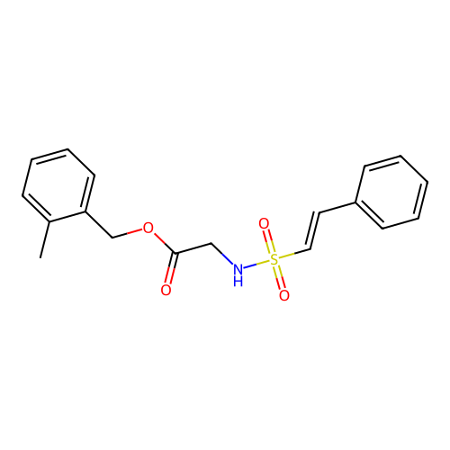 (2-Methylphenyl)methyl 2-(2-phenylethenesulfonamido)acetate structure