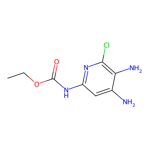 ethyl N-(4,5-diamino-6-chloro-2-pyridinyl)carbamate structure