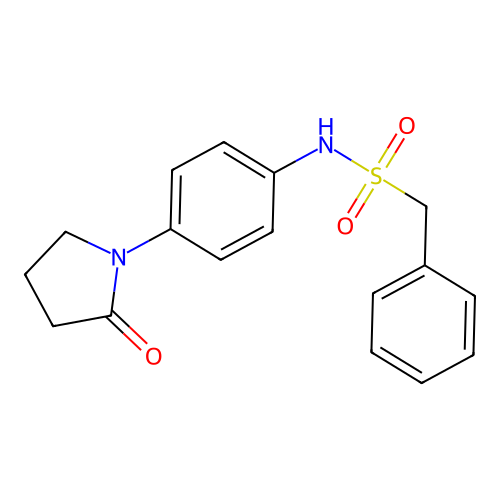 N-[4-(2-oxopyrrolidin-1-yl)phenyl]-1-phenylmethanesulfonamide structure