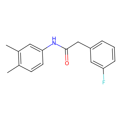 N-(3,4-dimethylphenyl)-2-(3-fluorophenyl)acetamide structure