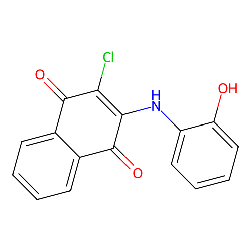 2-Chloro-3-((2-hydroxyphenyl)amino)naphthalene-1,4-dione structure
