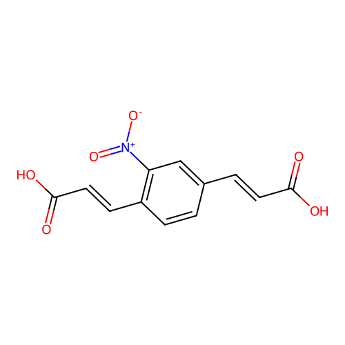 3-[4-(2-Carboxyethenyl)-3-nitrophenyl]prop-2-enoic acid structure