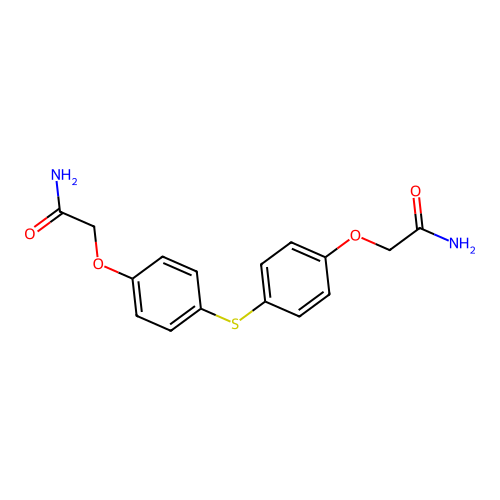 2-[4-[4-(2-Amino-2-oxoethoxy)phenyl]sulfanylphenoxy]acetamide structure