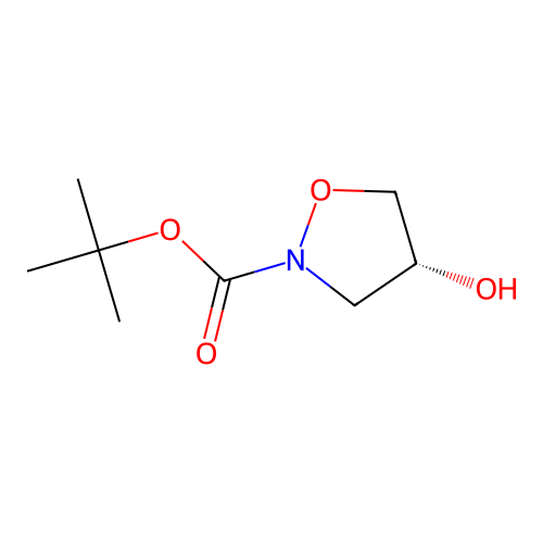 tert-butyl (4R)-4-hydroxy-1,2-oxazolidine-2-carboxylate structure
