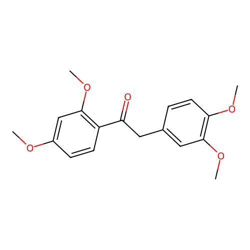 1-(2,4-Dimethoxyphenyl)-2-(3,4-dimethoxyphenyl)ethanone structure
