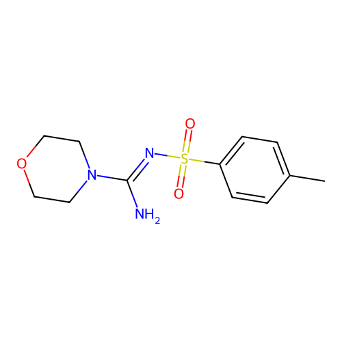 N'-(4-methylphenyl)sulfonylmorpholine-4-carboximidamide structure