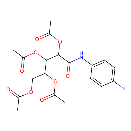 5-((4-Iodophenyl)amino)-5-oxopentane-1,2,3,4-tetrayl tetraacetate structure