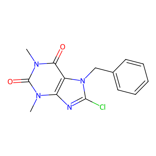 7-Benzyl-8-chloro-1,3-dimethyl-3,7-dihydro-1H-purine-2,6-dione structure