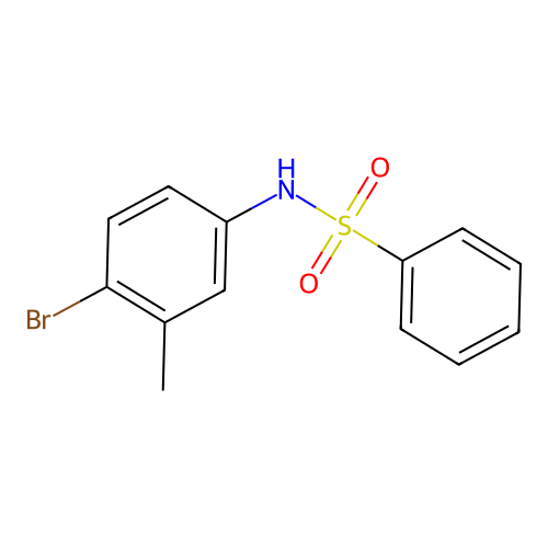 N-(4-bromo-3-methylphenyl)benzenesulfonamide structure