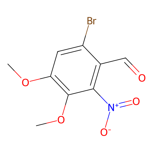 6-Bromo-3,4-dimethoxy-2-nitrobenzaldehyde structure