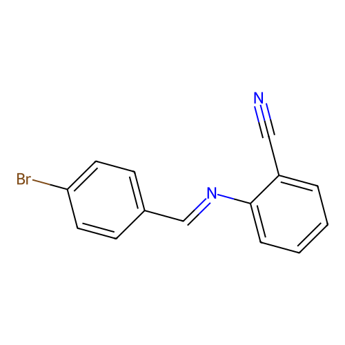 2-[(4-Bromobenzylidene)amino]benzonitrile structure