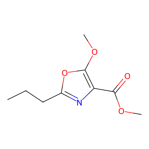 Methyl 5-methoxy-2-propyl-1,3-oxazole-4-carboxylate structure