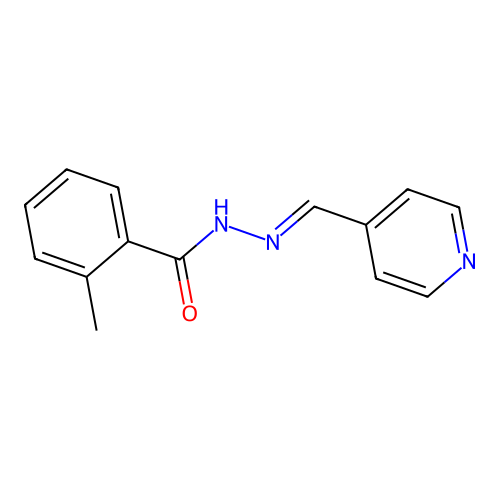 2-methyl-N-(pyridin-4-ylmethylideneamino)benzamide structure