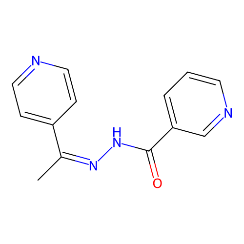 (Z)-N'-(1-(pyridin-4-yl)ethylidene)nicotinohydrazide structure