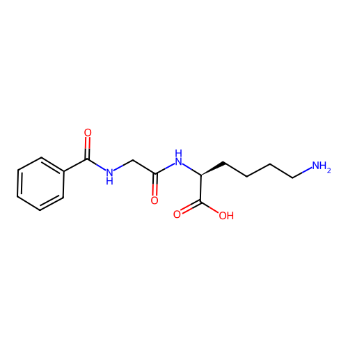 Hippuryl-L-lysine structure