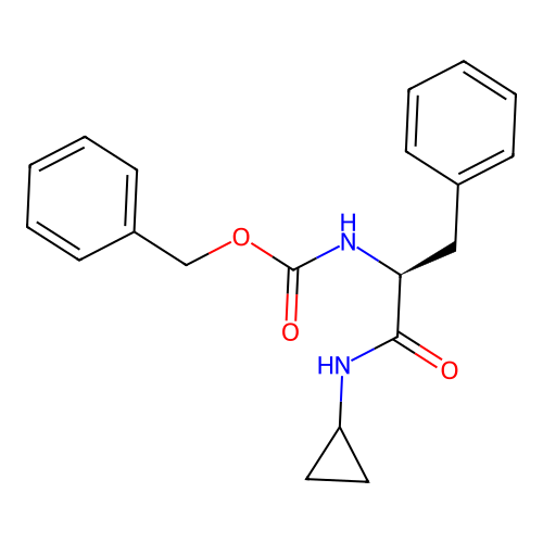 benzyl N-[(2S)-1-(cyclopropylamino)-1-oxo-3-phenylpropan-2-yl]carbamate structure