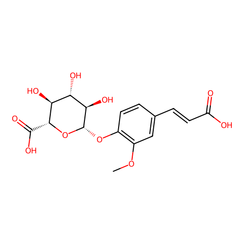 Ferulic acid 4-O-glucuronide structure