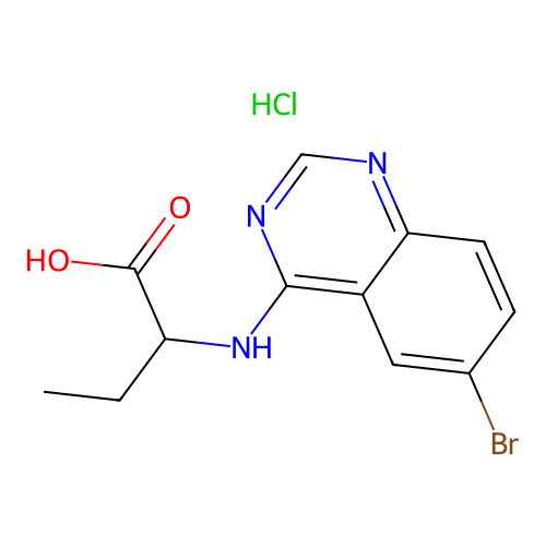 2-(6-Bromo-4-quinazolinylamino)butanoic acid hydrochloride structure