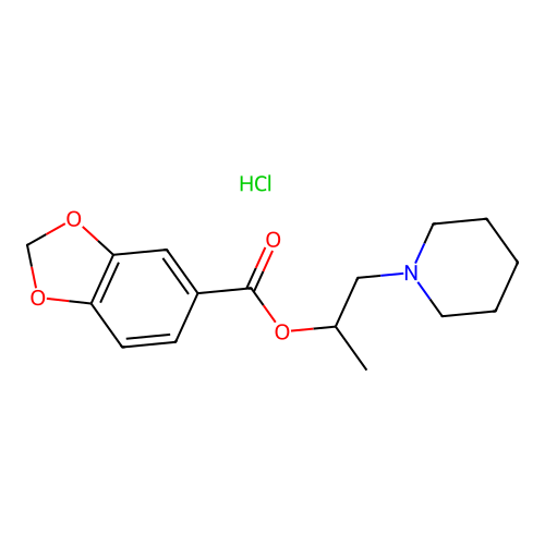 Benzo[1,3]dioxole-5-carboxylic acid 1-methyl-2-piperidin-1-yl-ethyl ester structure