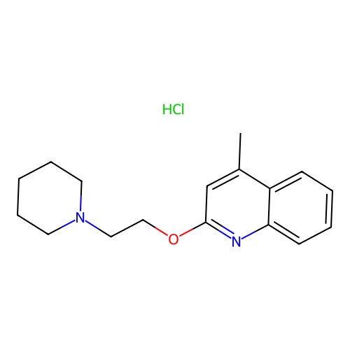 4-Methyl-2-(2-(piperidin-1-yl)ethoxy)quinoline hydrochloride structure