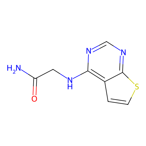 2-({Thieno[2,3-d]pyrimidin-4-yl}amino)acetamide structure
