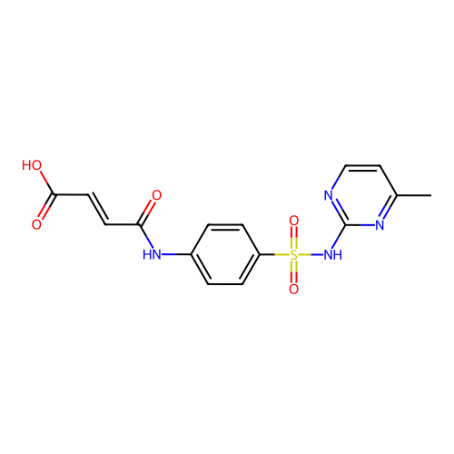 2-butenoic acid, 4-[[4-[[(4-methyl-2-pyrimidinyl)amino]sulfonyl]phenyl]amino]-4-oxo-, (2E)- structure