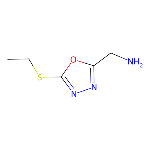 5-(Ethylthio)-1,3,4-oxadiazole-2-methanamine structure