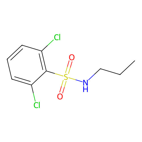 2,6-dichloro-N-propylbenzene-1-sulfonamide structure
