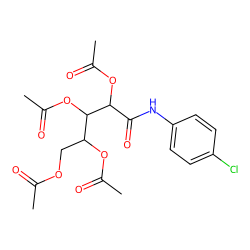 Pentanamide, 2,3,4,5-tetraacetoxy-N-(4-chlorophenyl)- structure