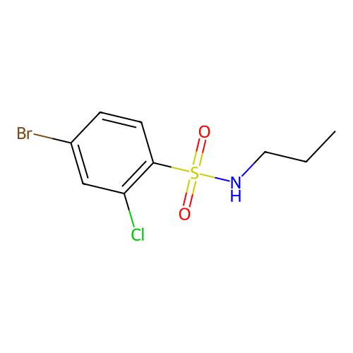 4-bromo-2-chloro-N-propylbenzenesulfonamide structure