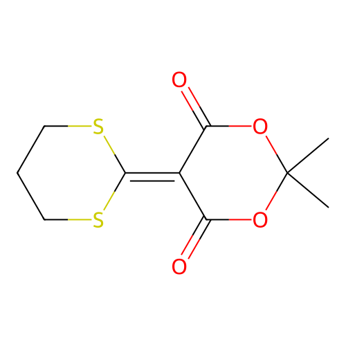 5-(1,3-Dithian-2-ylidene)-2,2-dimethyl-1,3-dioxane-4,6-dione structure