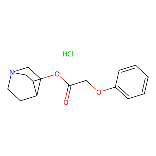Quinuclidin-3-yl 2-phenoxyacetate hydrochloride structure